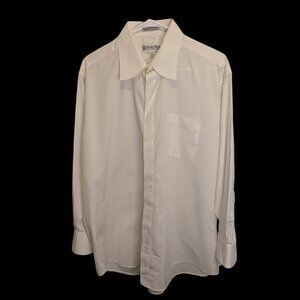 Carlo Pacini Men's Dress Shirt Button White Size 17 32/33